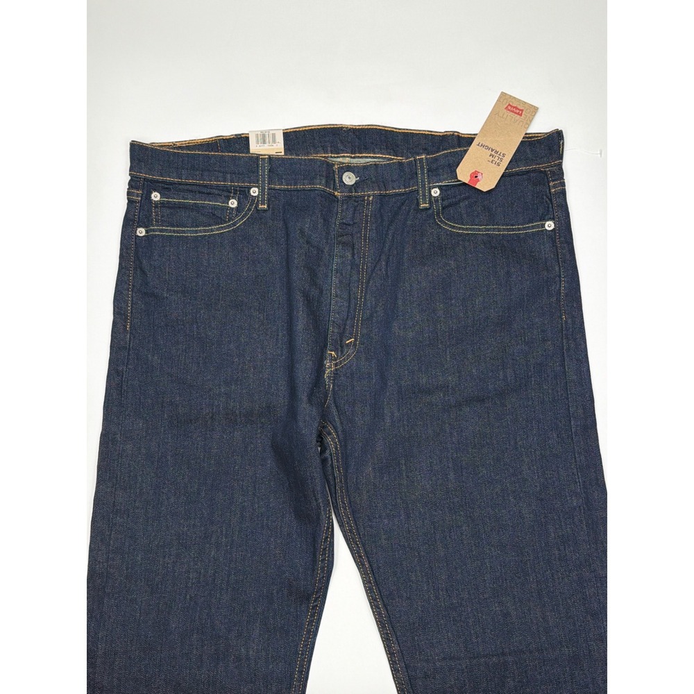 NWT Levi's 513 Slim Straight Mens Dark Wash Denim Jeans 38x32